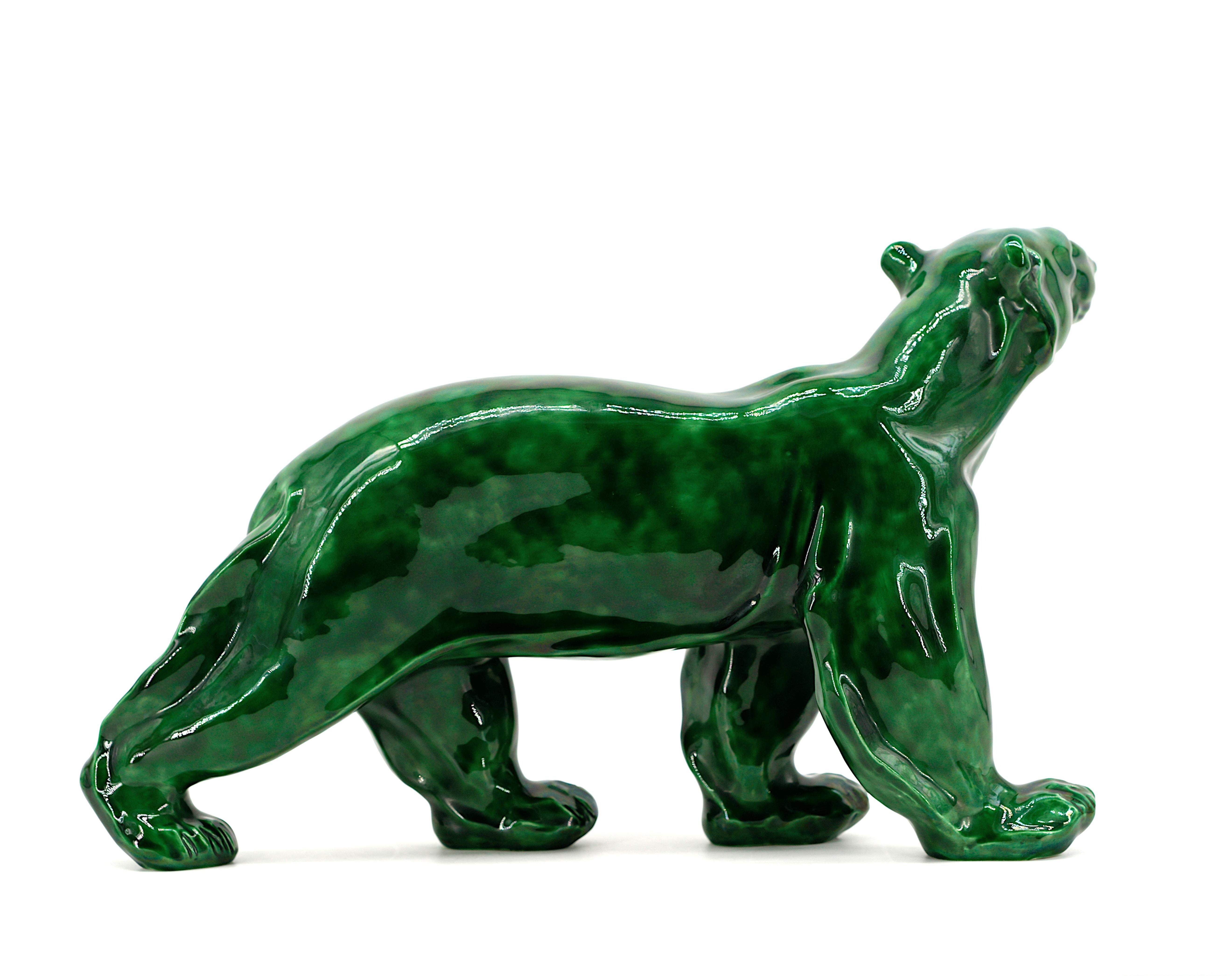 Escultura de cerámica Oso Santiago Rodríguez Bonome 1920 en venta 2