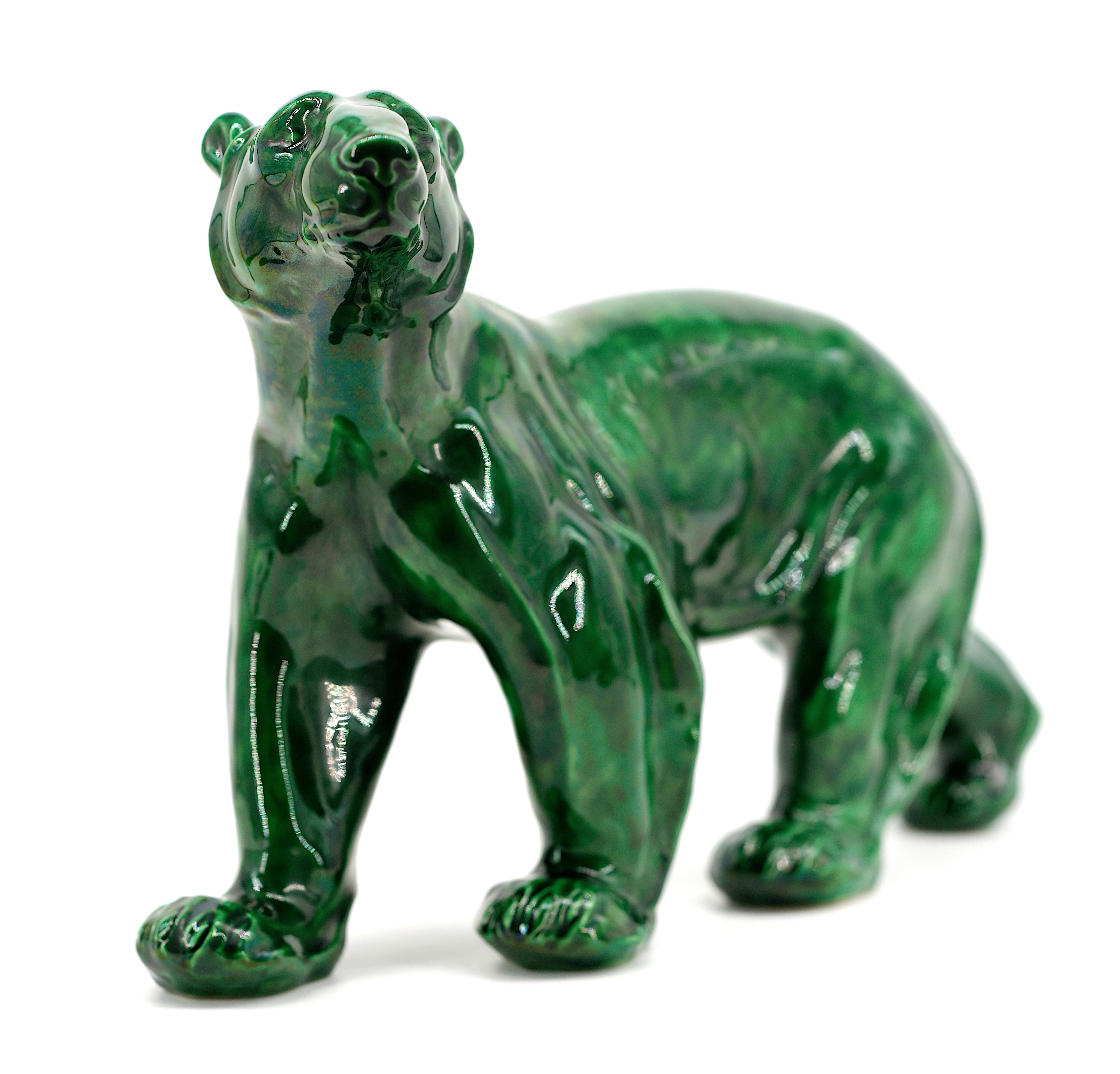 Santiago Rodriguez Bonome-Keramik-Bär-Skulptur, Santiago Rodriguez, 1920 im Zustand „Hervorragend“ im Angebot in Saint-Amans-des-Cots, FR