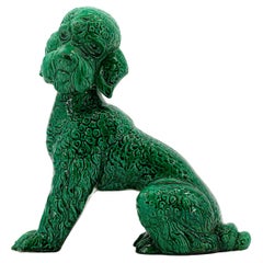 SANTIAGO RODRIGUEZ BONOME French Art Deco Ceramic Poodle Sculpture 1920