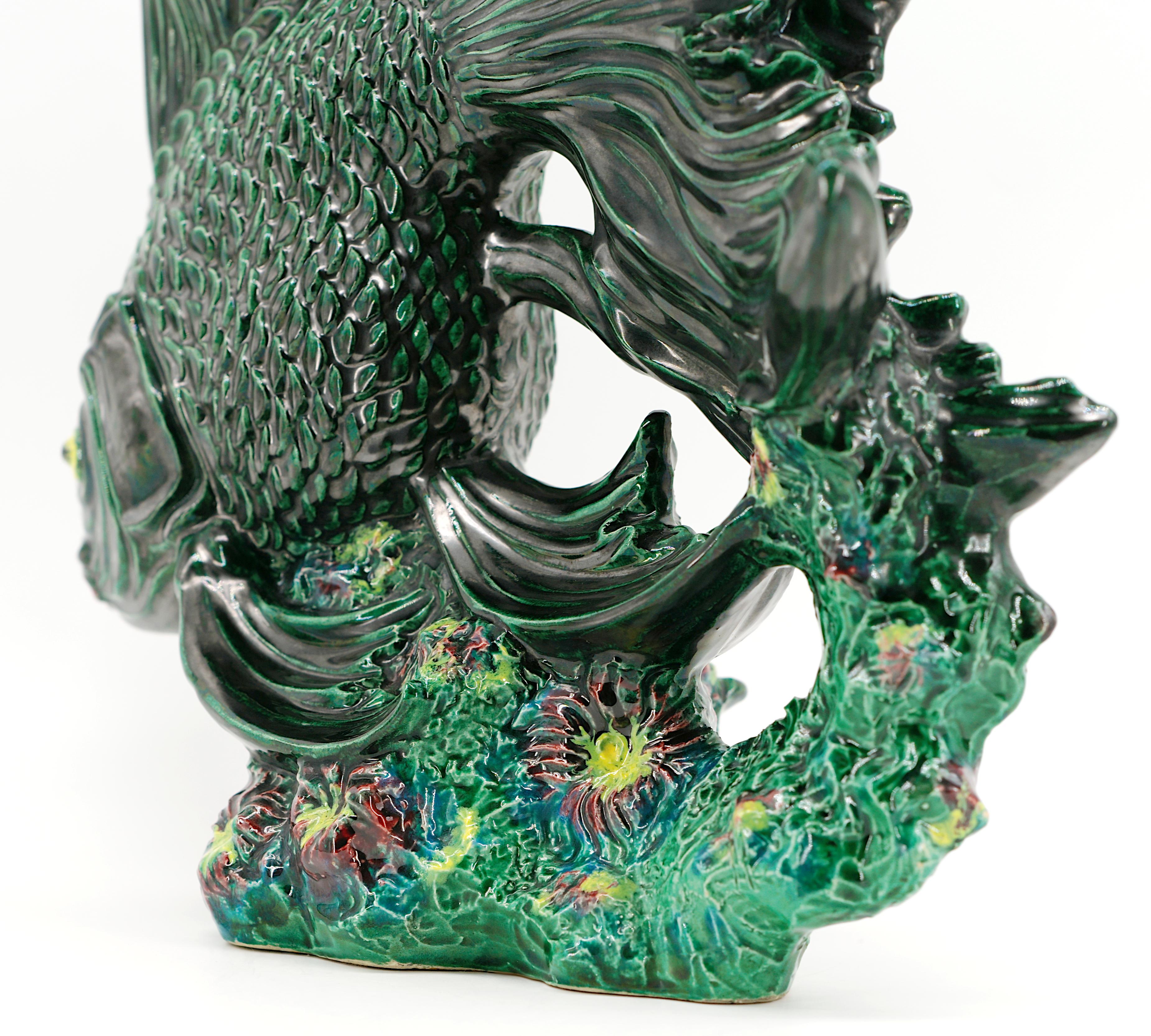 Santiago Rodriguez Bonome Ceramic Fish Sculpture, 1920 For Sale 6