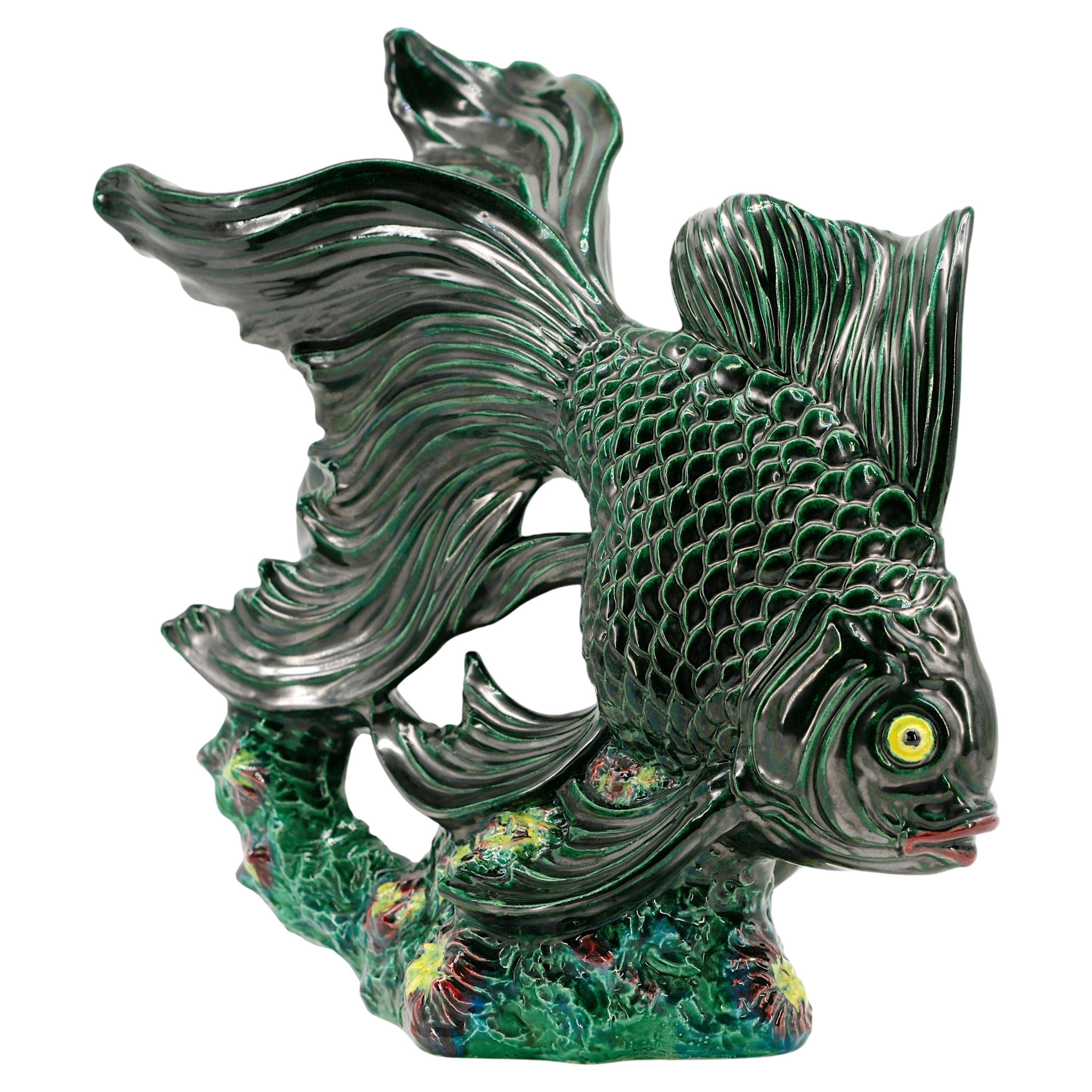 Santiago Rodriguez Bonome Ceramic Fish Sculpture, 1920