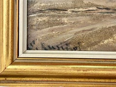 Paesaggio catalano al tramonto, olio su tavola, di Santiago Rusiñol
