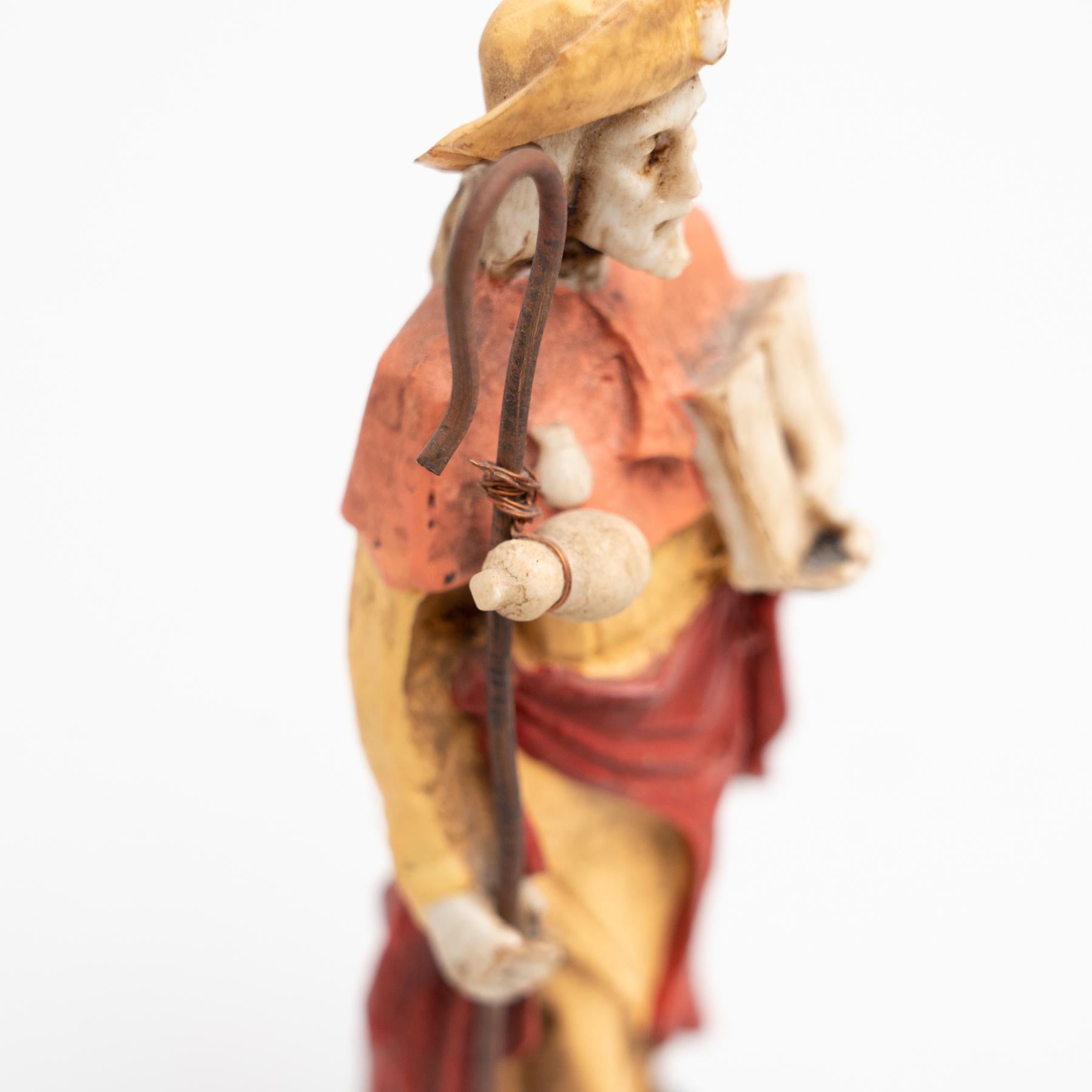 Figure traditionnelle espagnole en bois de Santiago en vente 1