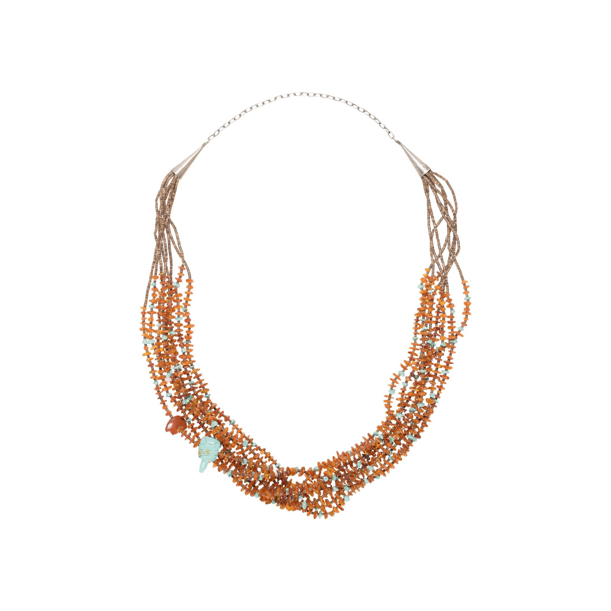 Nativo americano Collana di perline di Domingo in vendita