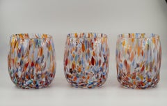 Santo Domingo, Set of 6 Murano glasses color "Millefiori" handmade