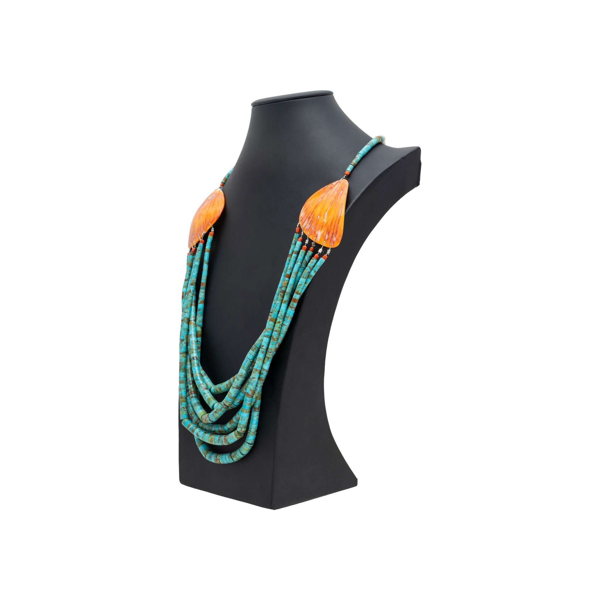Santo Domingo Spiny Austernschalen-Perlenkette (Indigene Kunst (Nord-/Südamerika)) im Angebot