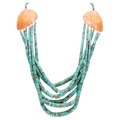 Santo Domingo Spiny Oyster Shell Beaded Necklace