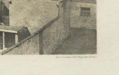 Santo Domingo Tower Lima Peru – Antique Lithograph c.1865