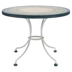 Santo Stefano Green Blue and Ivory Side Table