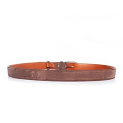 Santoni, brown suede belt