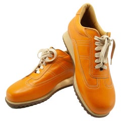 Santoni orange sneakers 