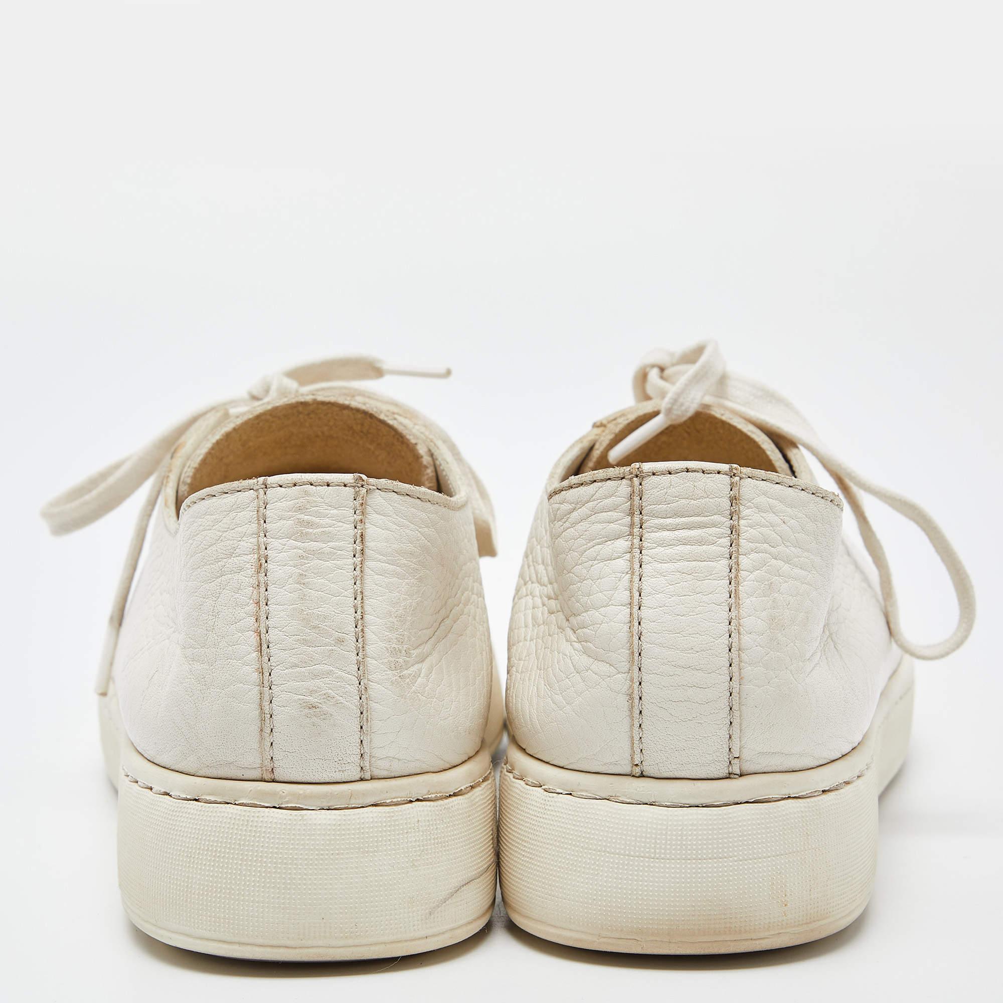 De las mujeres Santoni Zapatillas de piel blanca talla 37 en venta