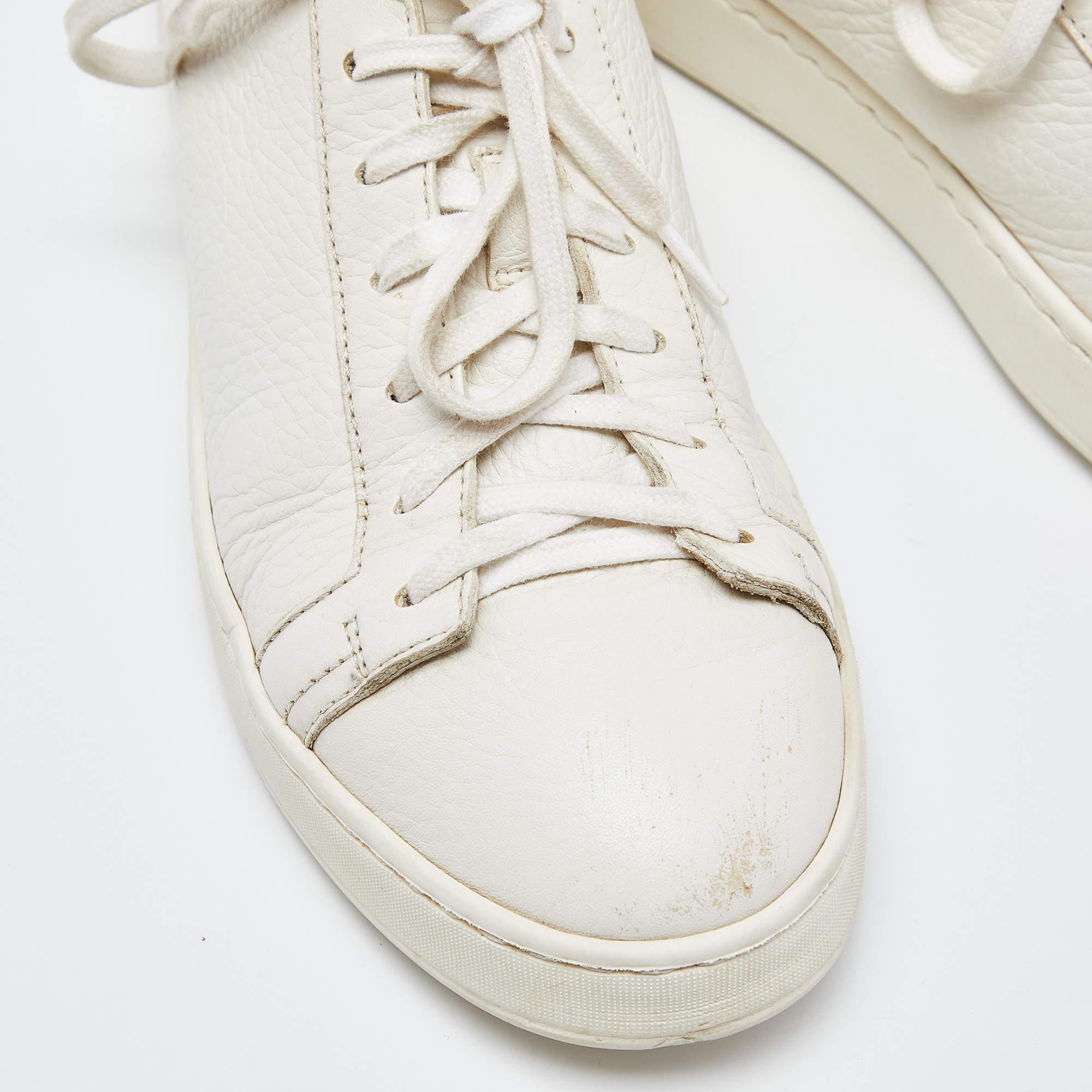 Santoni Zapatillas de piel blanca talla 37 en venta 3
