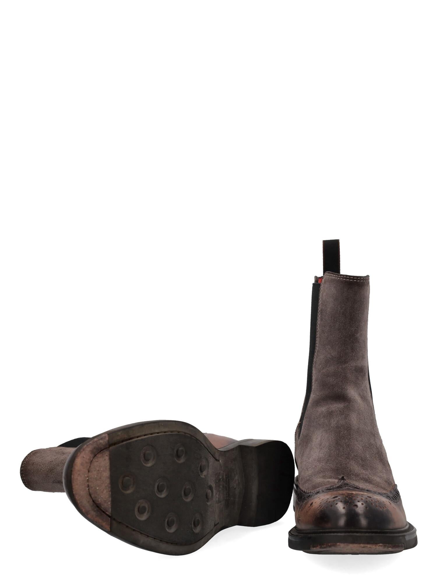 Black Santoni Women Ankle boots Brown Leather EU 37.5 For Sale