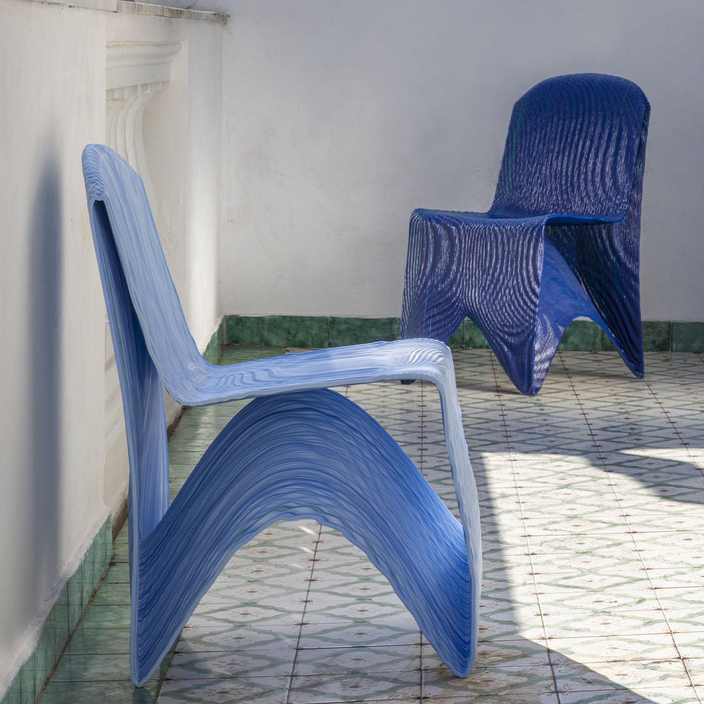 Contemporary Santorini Light Blue Chair For Sale