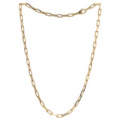 Santos de Cartier 18k Gold Büroklammer Halskette Medium Model No.