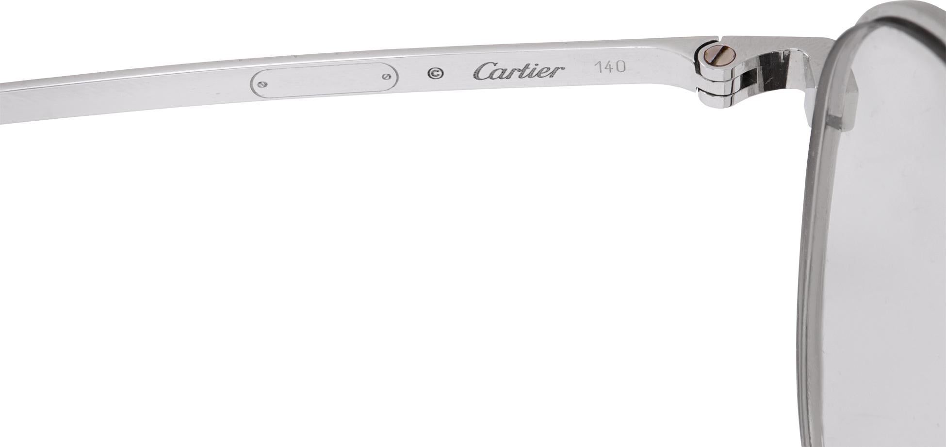 Verres Santos de Cartier avec cadre métallique en vente 1