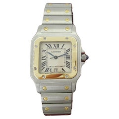 Santos De Cartier Santos-Galbee Quartz Watch Stainless Steel & 18K Yellow Gold