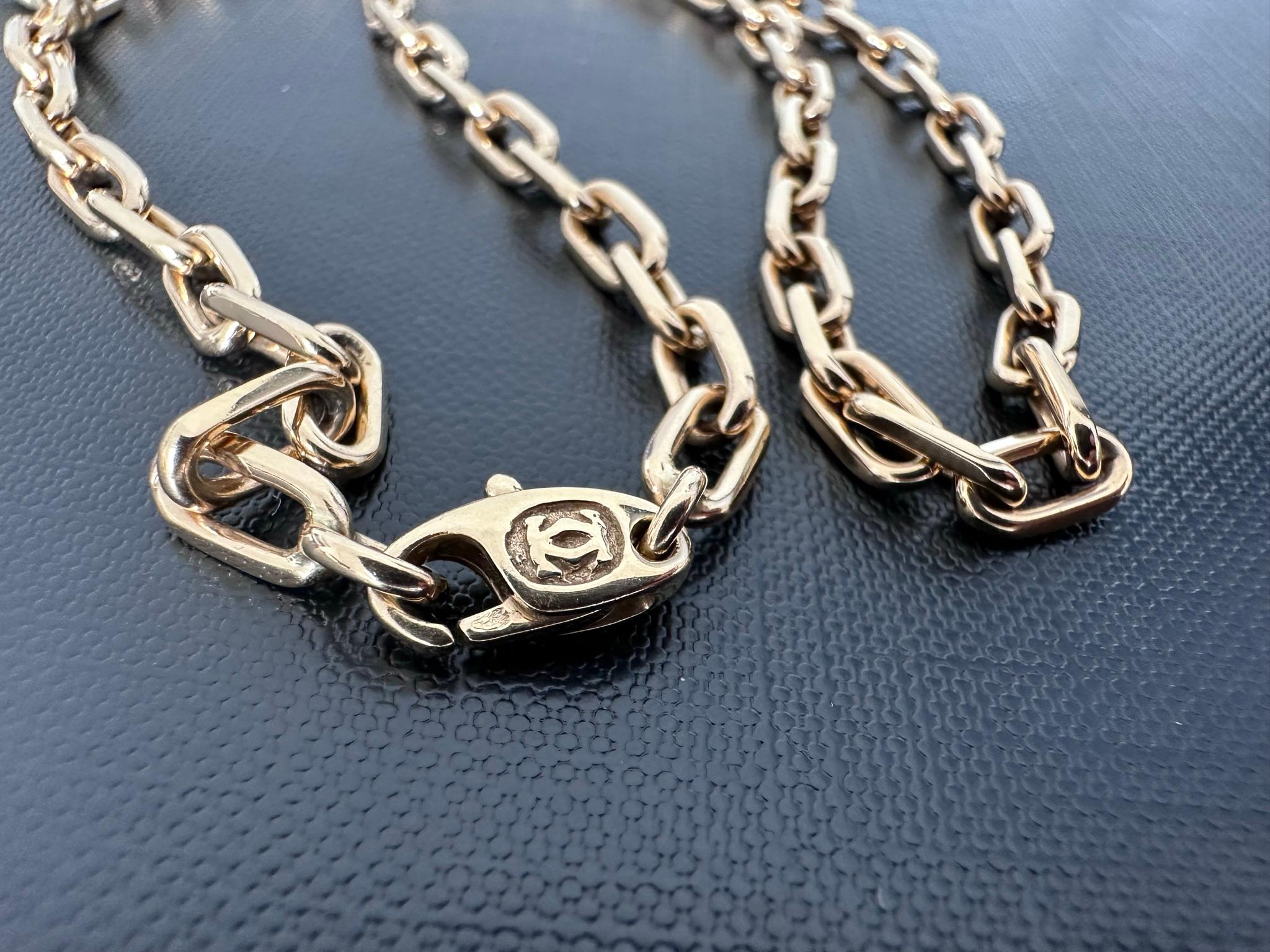 Modern SANTOS-DUMONT CARTIER Yellow Gold Necklace For Sale