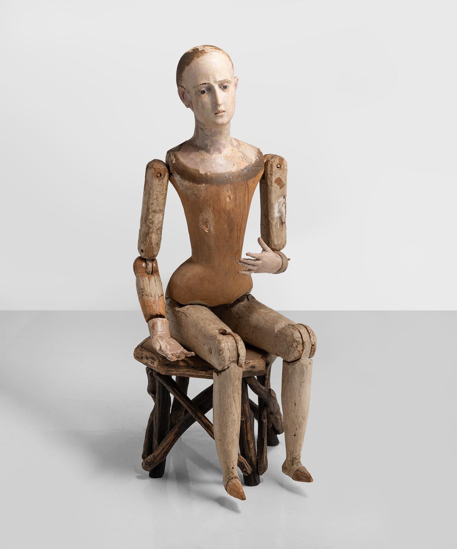 Primitive Santos Figure, Italy 19th Century