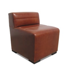 Low-backed Banquette in Argentine Leather from Costantini, Santos In Stock 