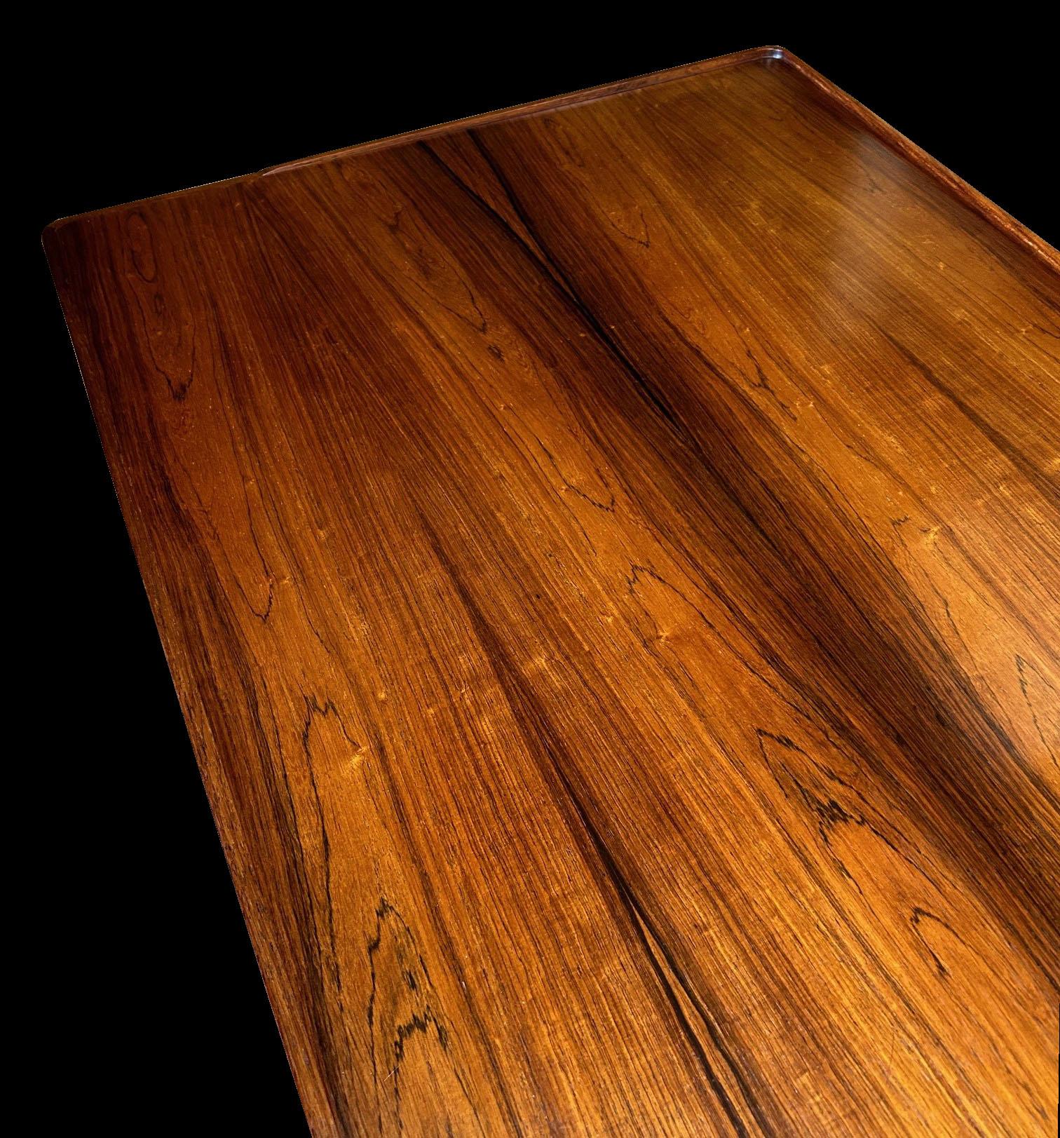 Santos Rosewood Desk by Erik Riisager Hansen for Haslev Mobelsnedkeri For Sale 11