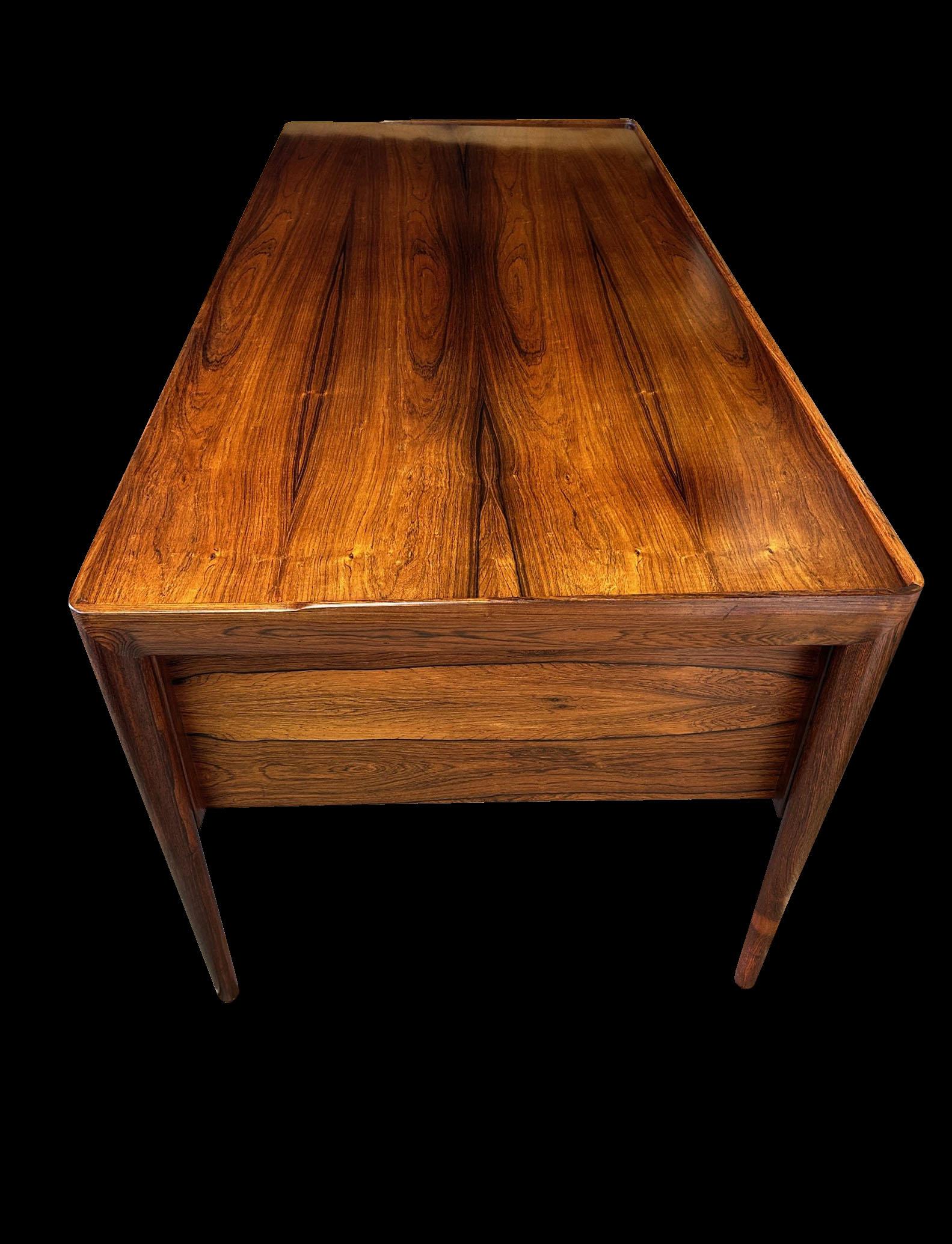 Santos Rosewood Desk by Erik Riisager Hansen for Haslev Mobelsnedkeri For Sale 12