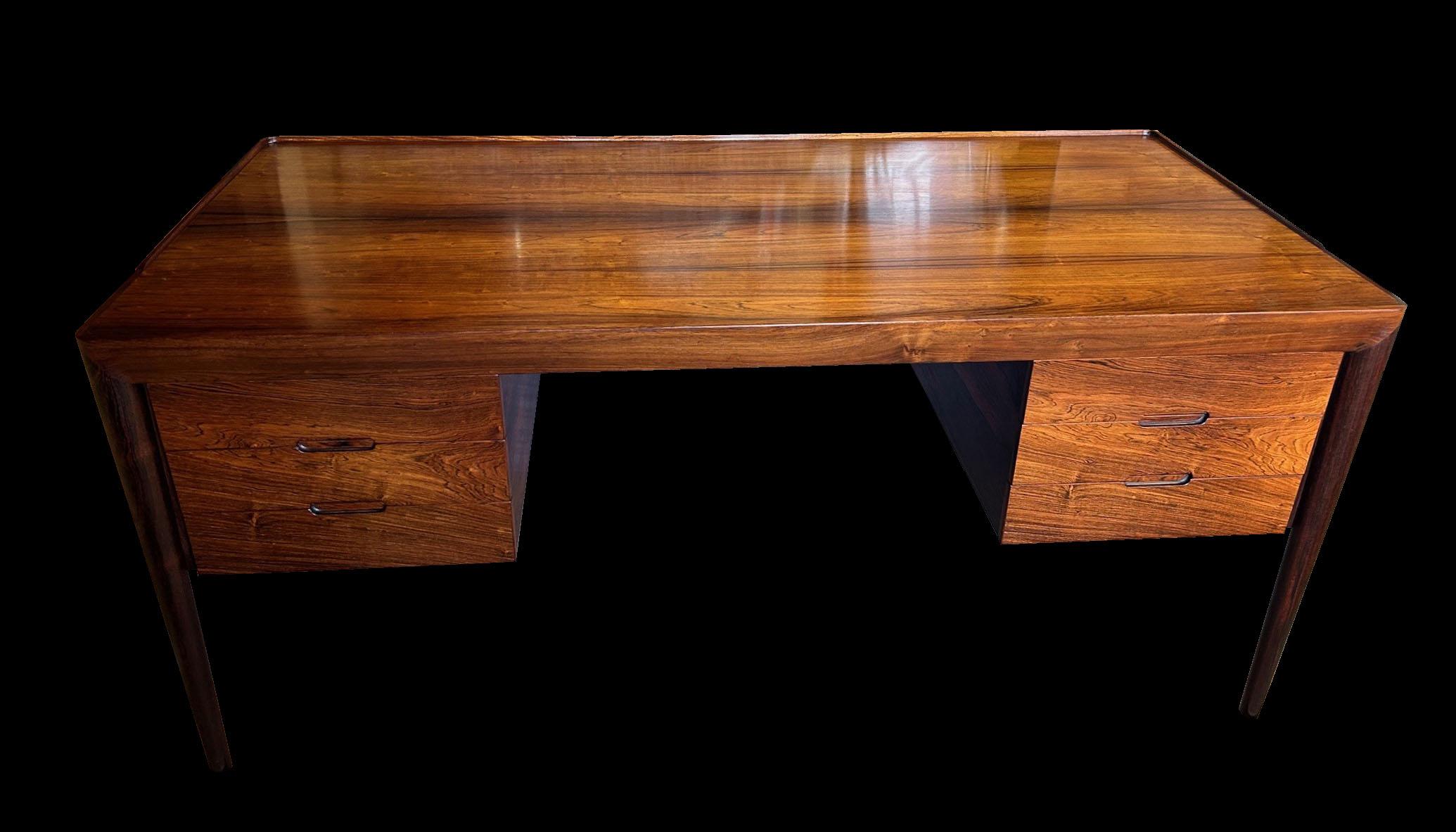 Santos Rosewood Desk by Erik Riisager Hansen for Haslev Mobelsnedkeri For Sale 13