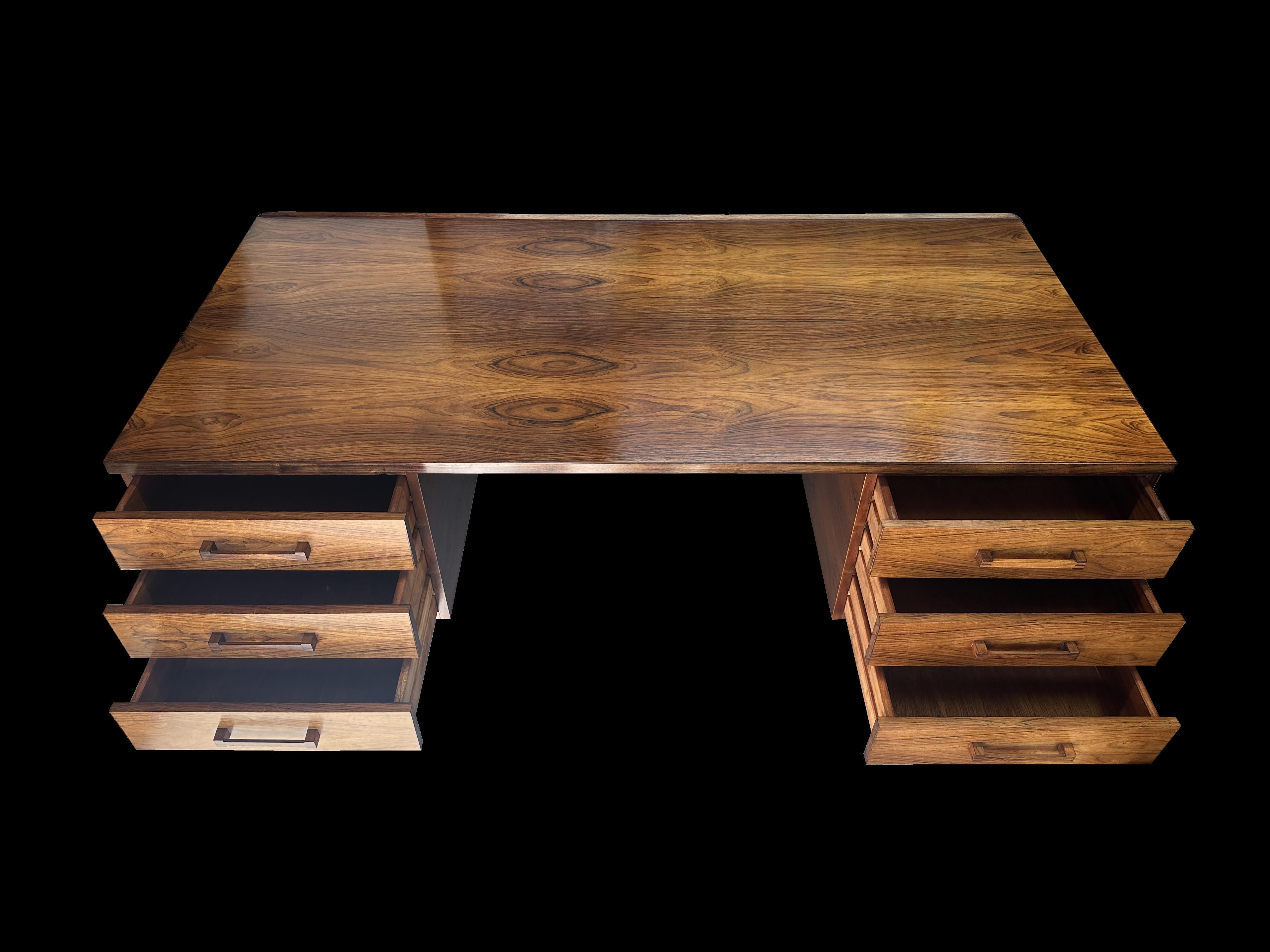 Danish Santos Rosewood Desk by Jensen & Valeur for Dyrlund