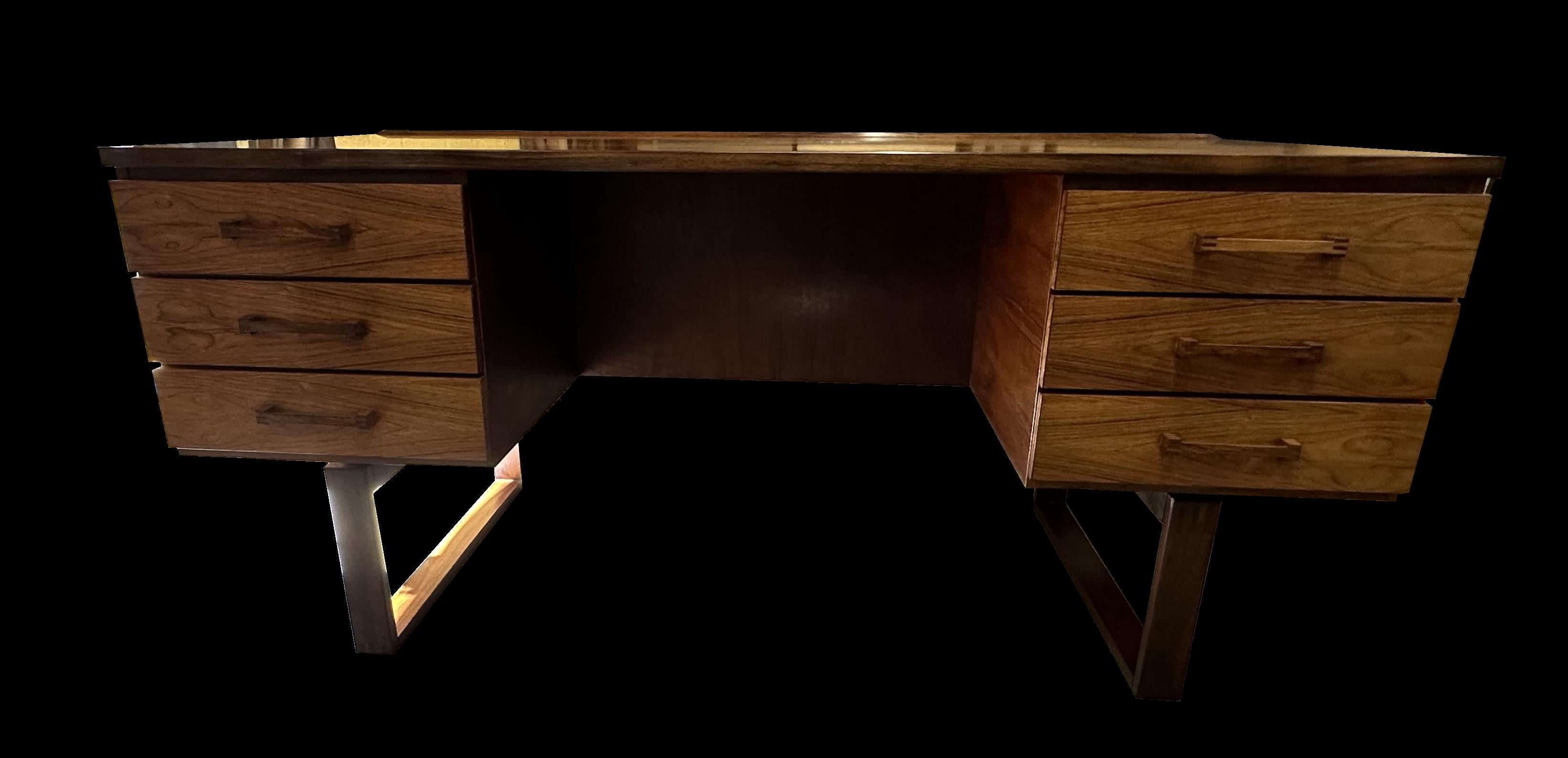 20th Century Santos Rosewood Desk by Jensen & Valeur for Dyrlund