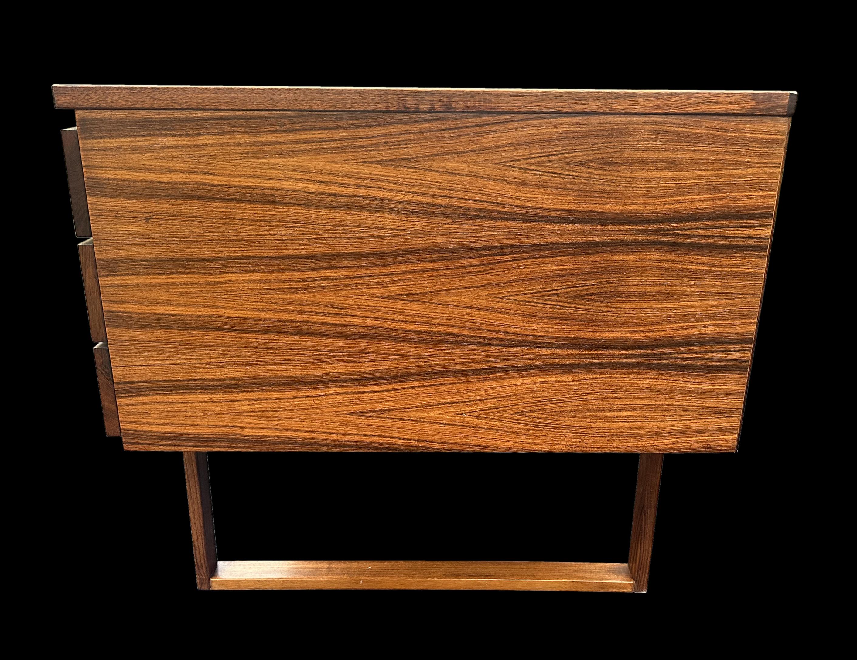 Hardwood Santos Rosewood Desk by Torben Valeur & Henning Jensen For Sale