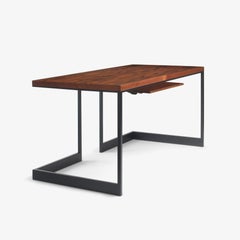 Santos Rosewood Wishbone Slab Top Desk by A. Jacob Marks