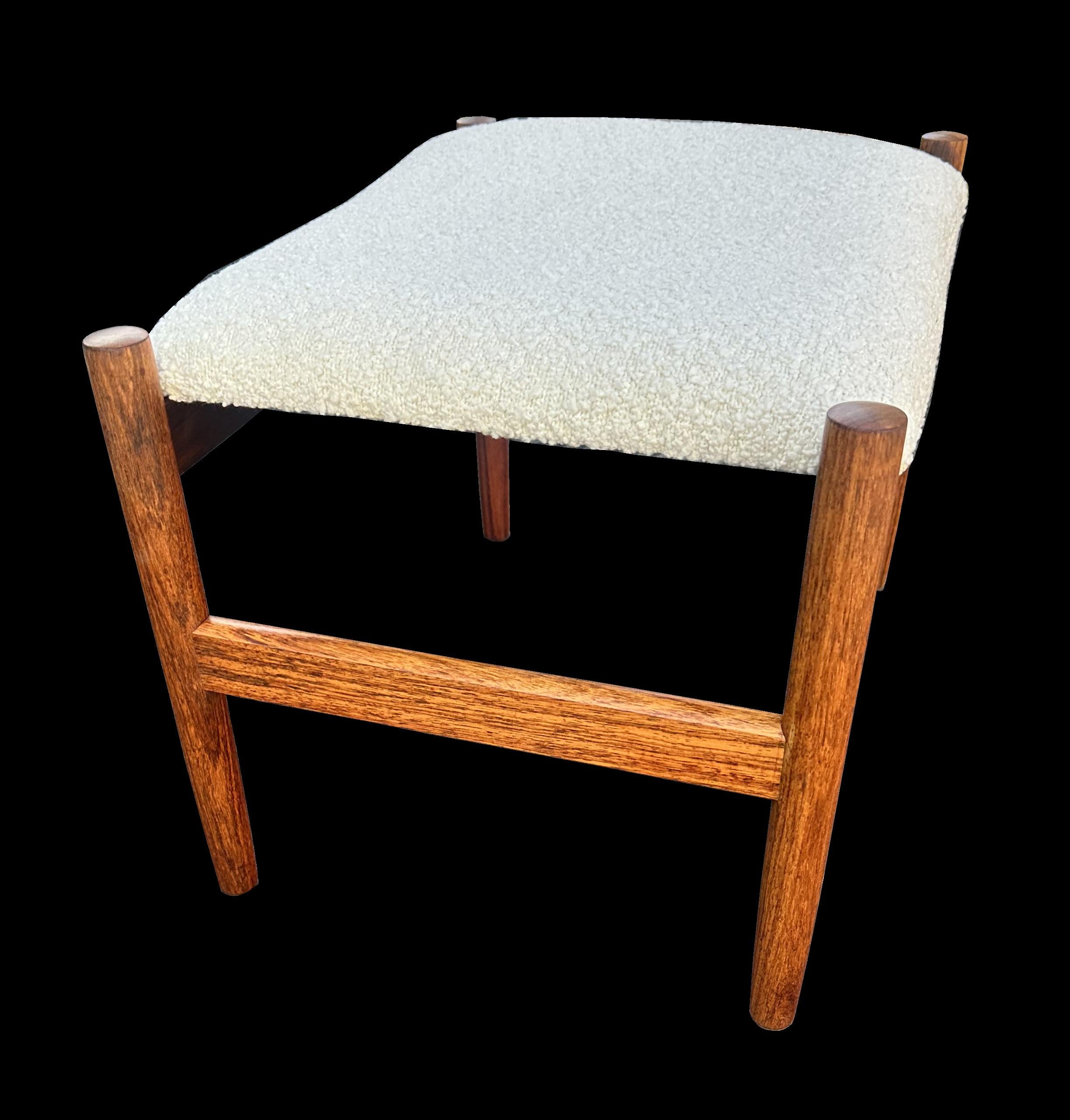 Scandinavian Modern Santos Rosewood Stool by Hugo Frandsen for Spottrup For Sale