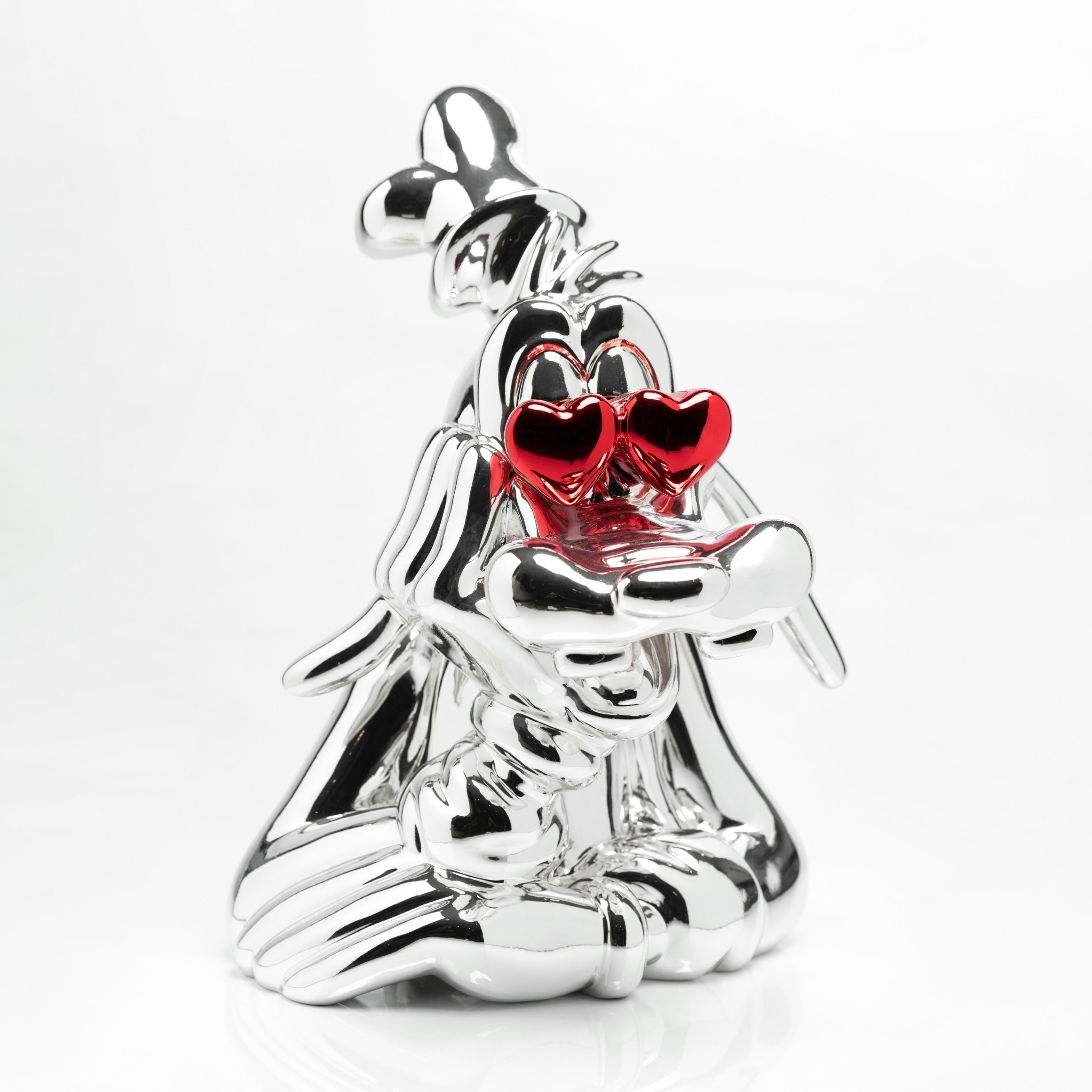 Goofy In Love-original Disney sculpture réaliste moderne-œuvre d'art contemporaine - Contemporain Sculpture par Sanuj Birla