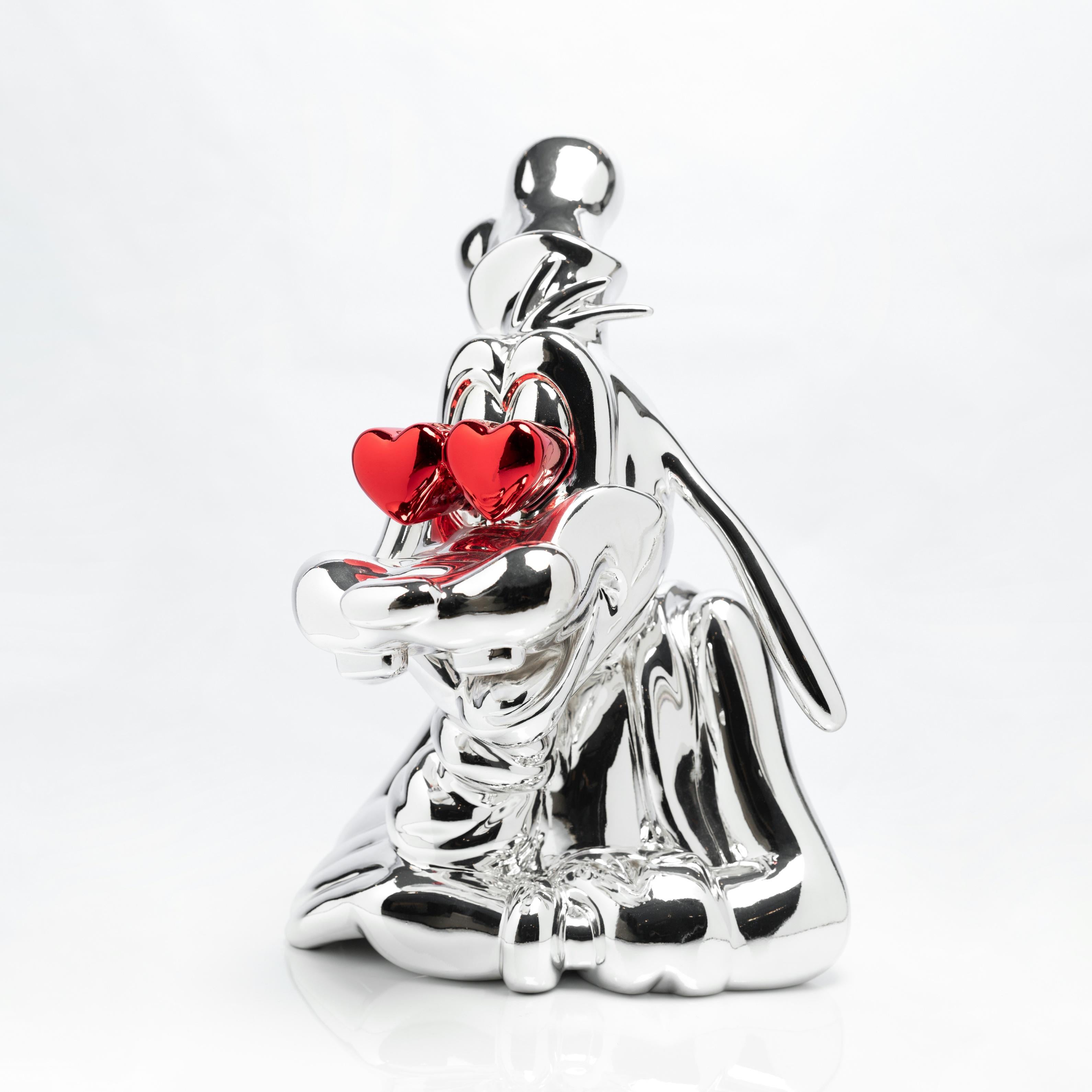 Pippo innamorato - scultura originale Disney in stile realismo moderno - opera d'arte contemporanea - Sculpture Contemporaneo di Sanuj Birla