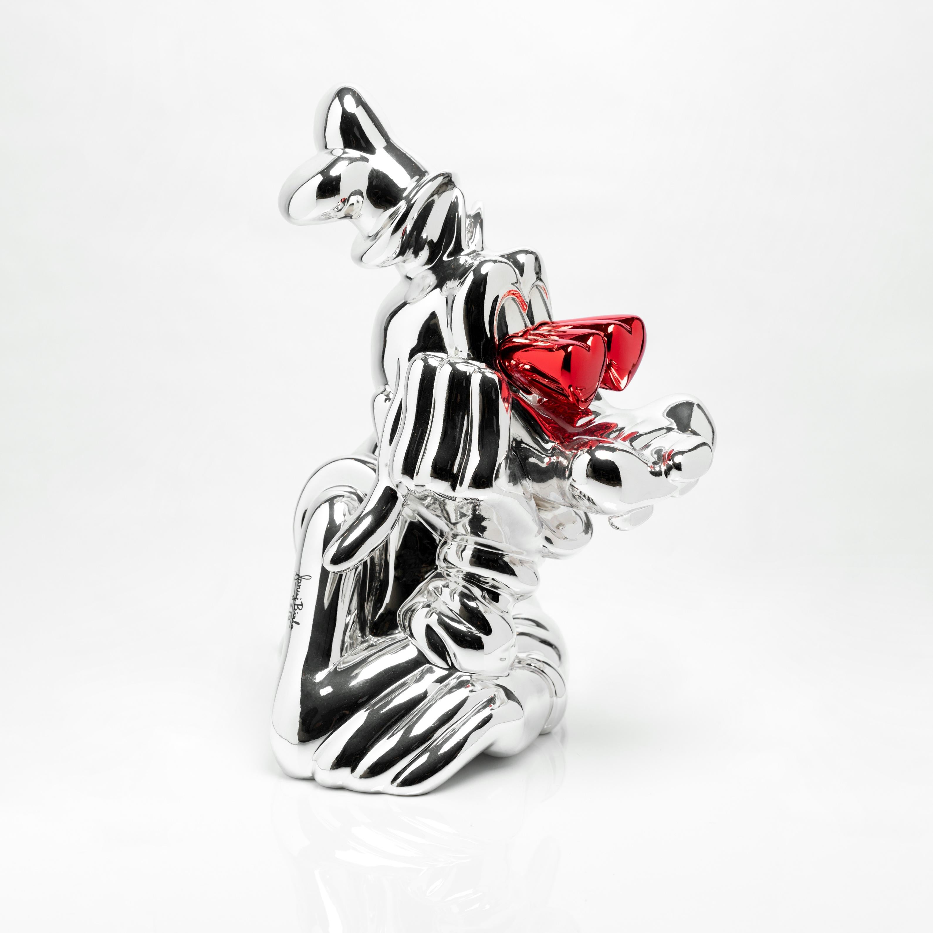 Pippo innamorato - scultura originale Disney in stile realismo moderno - opera d'arte contemporanea - Figurative Sculpture Grigio di Sanuj Birla