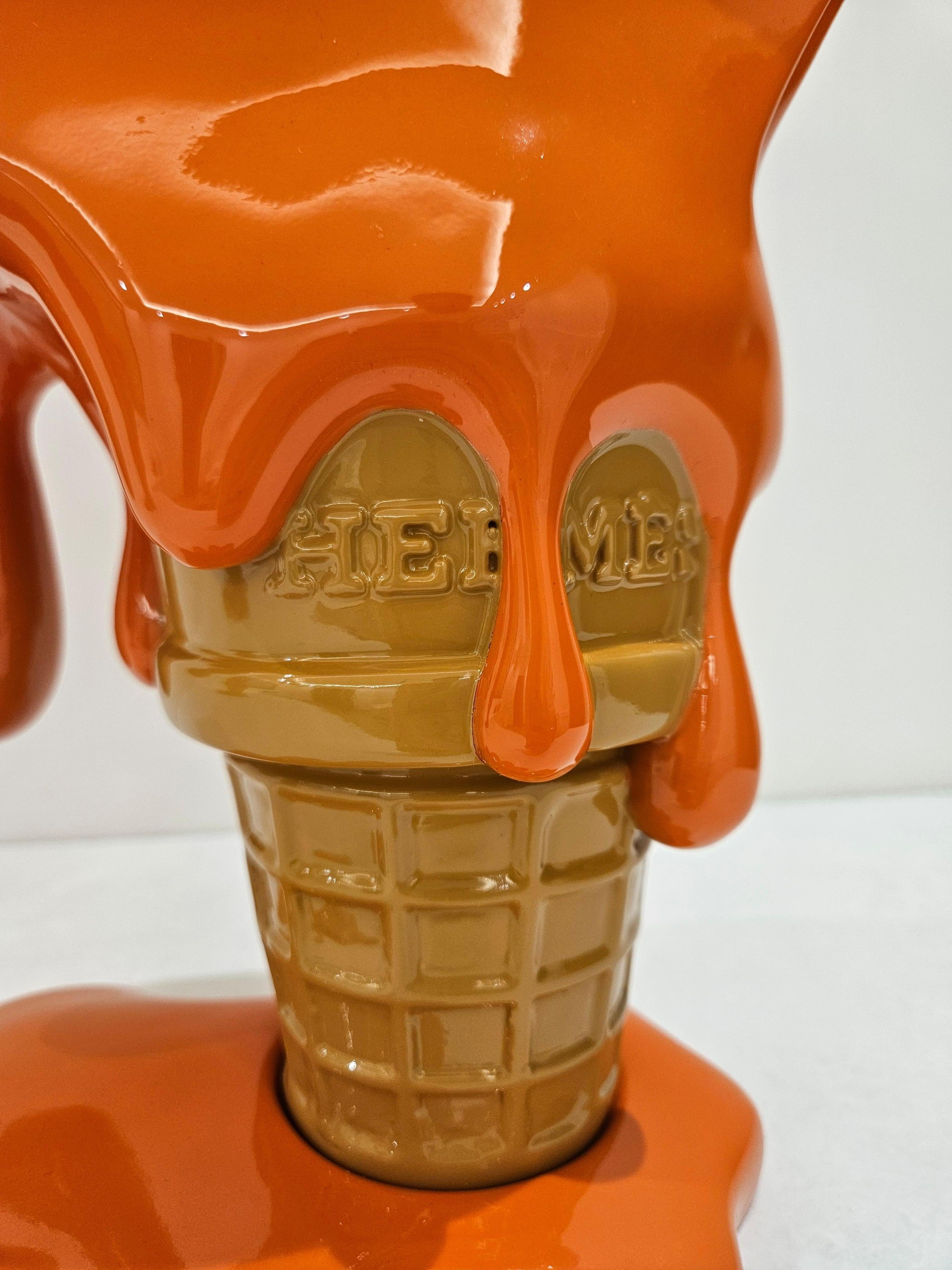 I-Scream Kelly Sculpture (Orange) -limited edition iconic - contemporary art For Sale 1