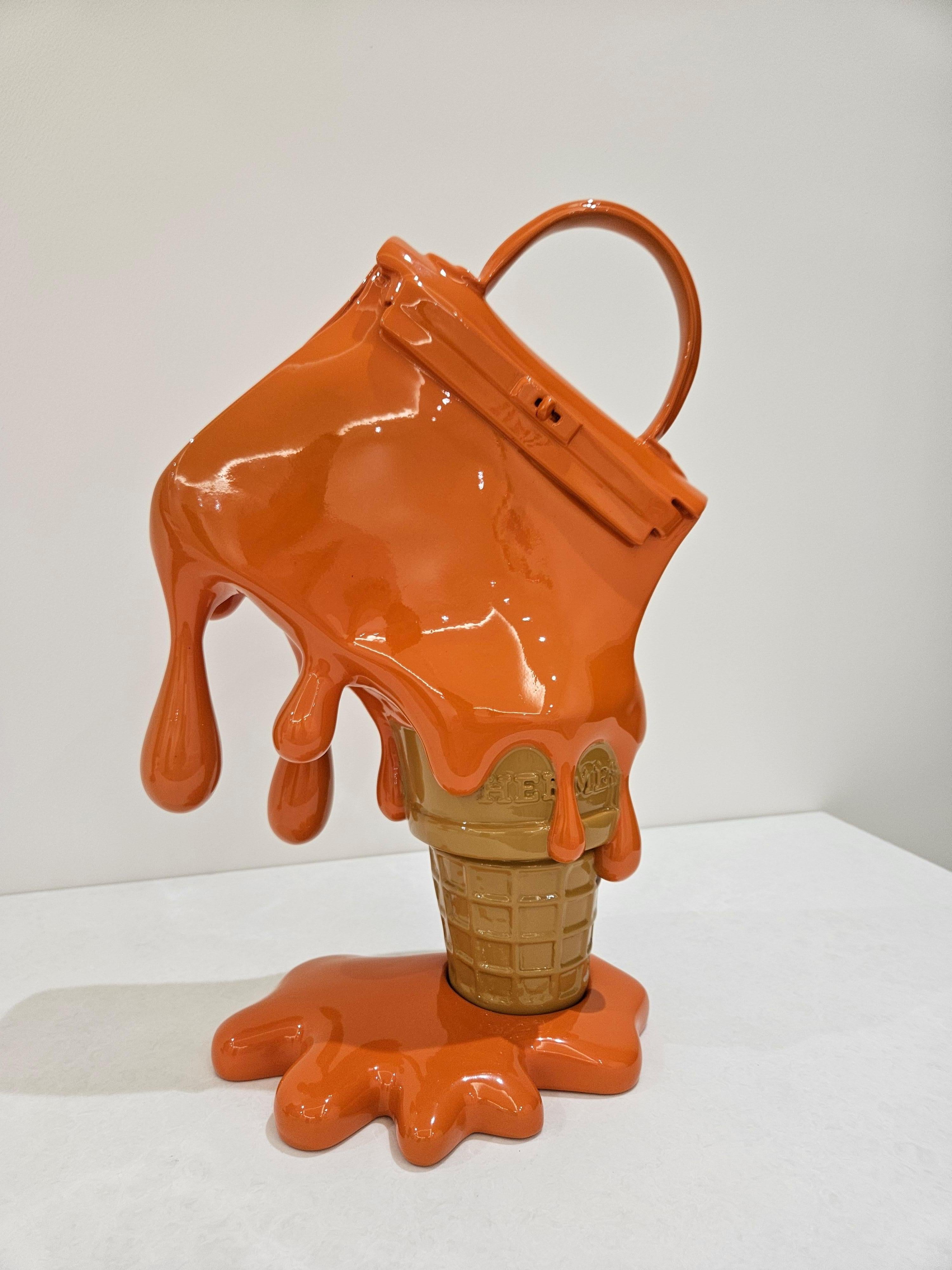 Sanuj Birla Figurative Sculpture - I-Scream Kelly Sculpture (Orange) -limited edition iconic - contemporary art