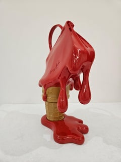 I-Scream Kelly Sculpture (Red), Limited Edition 30 x 48 Fiber & Resin