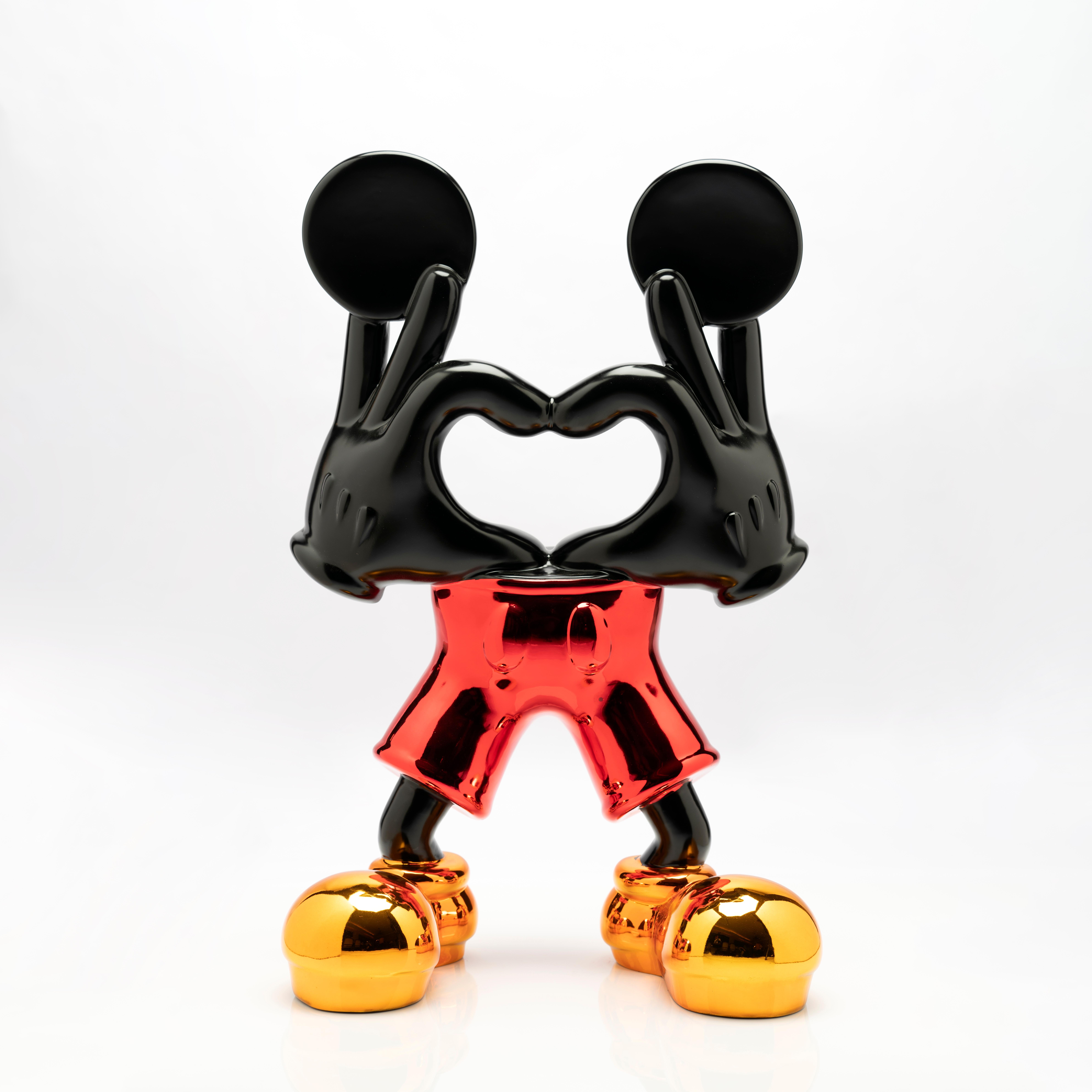 Sanuj Birla Figurative Sculpture - Love Mickey limited edition Resin and Fibreglass Sculpture art Modern 