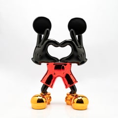 Love Mickey-sculpture moderne d'un personnage original de Disney-œuvre d'art contemporain