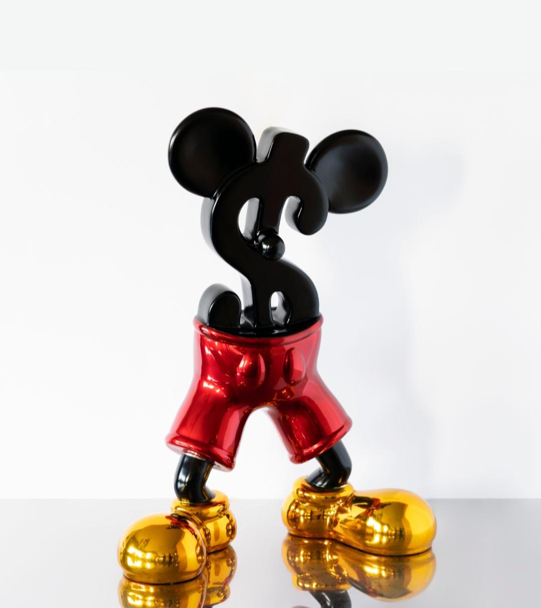 Million Dollar Mickey - scultura-opera d'arte originale del personaggio pop art Disney - Sculpture di Sanuj Birla