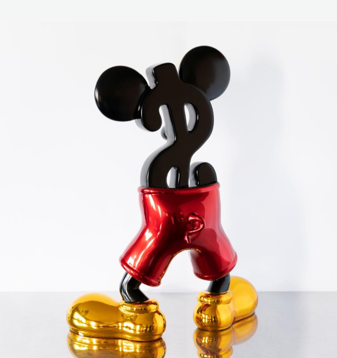 Million Dollar Mickey - scultura-opera d'arte originale del personaggio pop art Disney - Sculpture Contemporaneo di Sanuj Birla