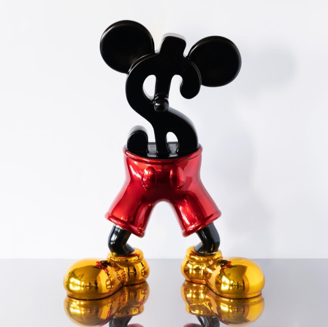 Sculpture-œuvre d'art originale de Mickey, personnage pop art emblématique de Disney