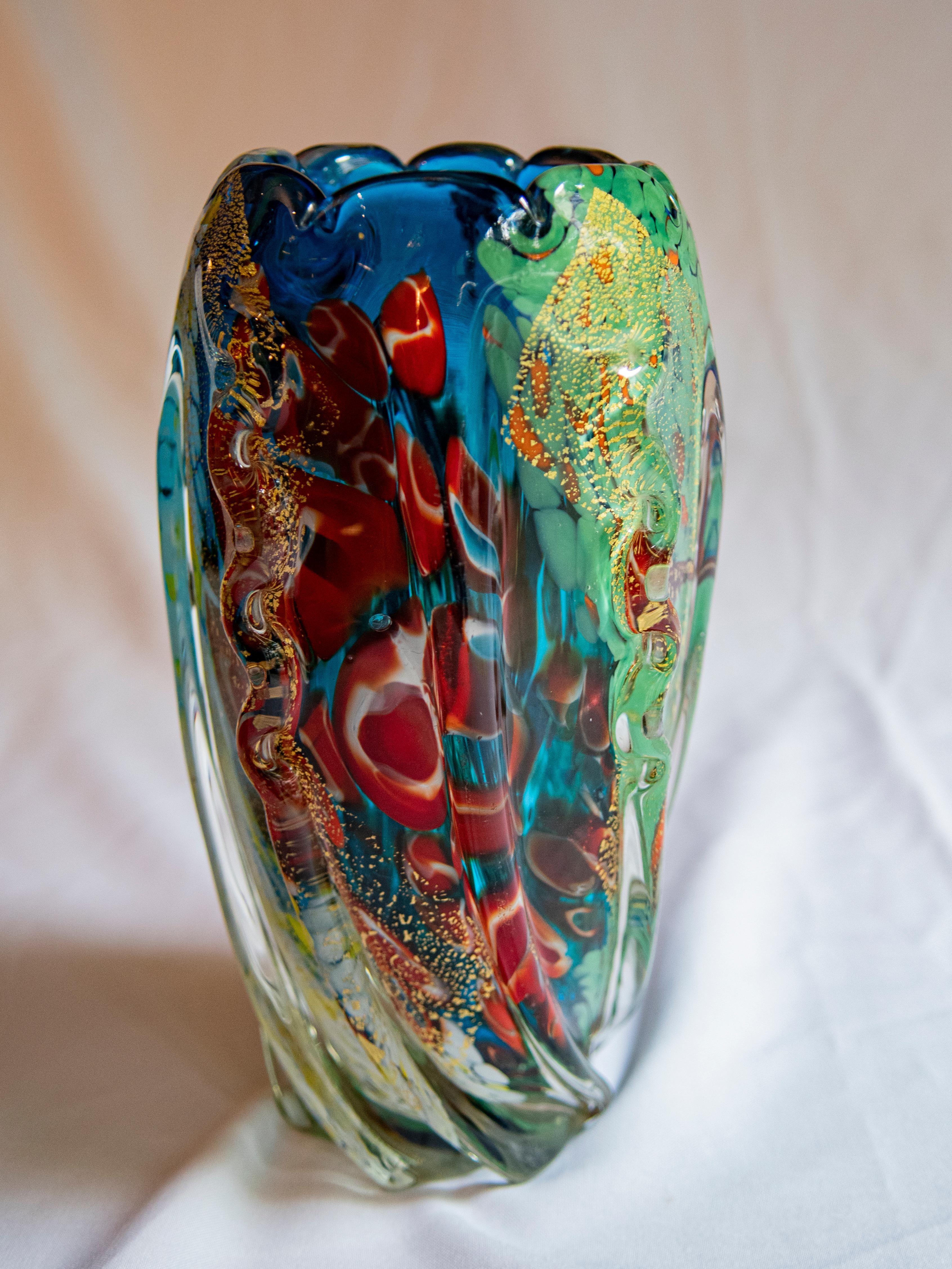 Mid-Century Modern Sanyu Narumi Glass Vase