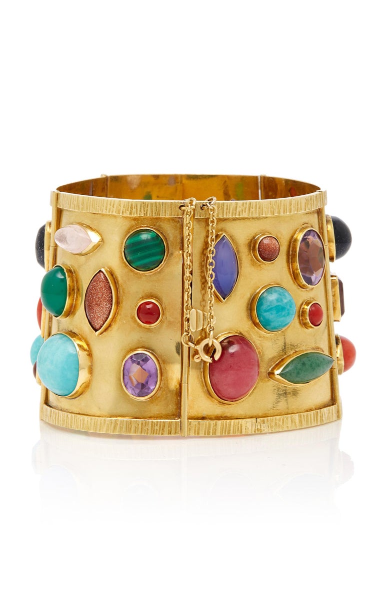 Sanz Multi-Color Gemstone Gold Bracelet For Sale at 1stDibs