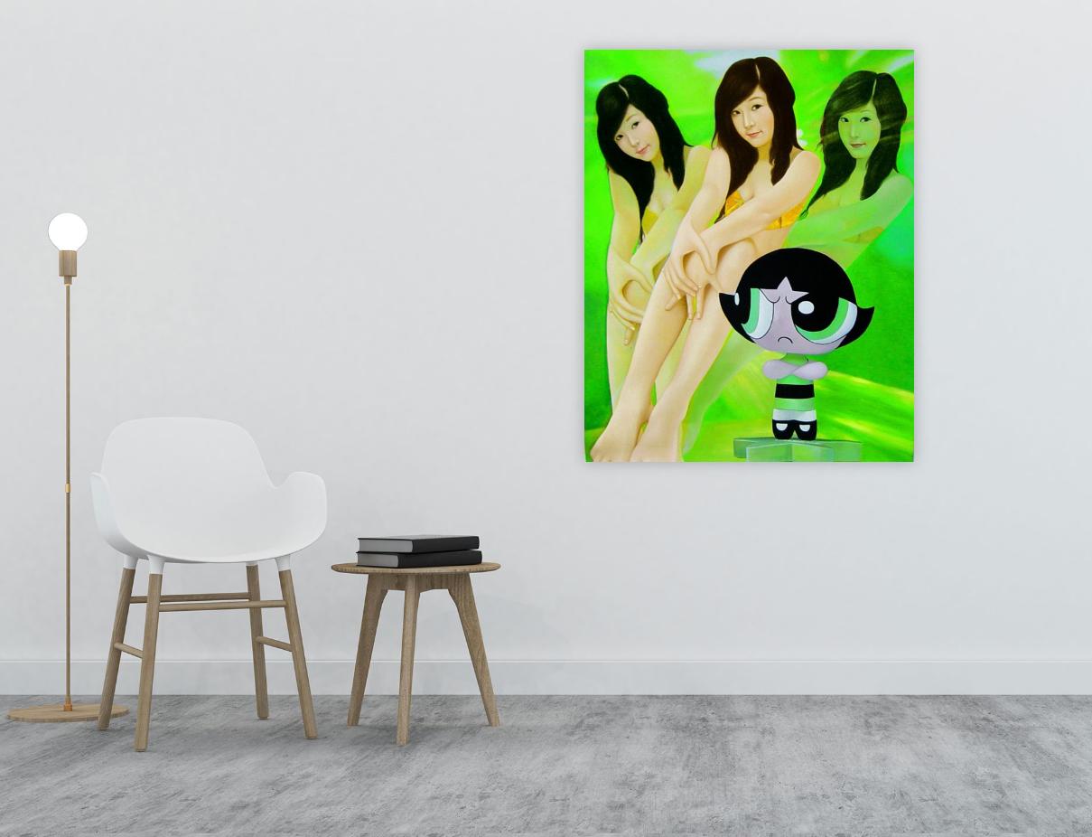 2009, Opere d'arte uniche
Olio su tela
59 1/10 × 47 1/5 in - 150 × 120 cm
L'opera d'arte è datata e firmata dall'artista e reca il logo dello studio A dell'artista 'Crazy Noodles' sul verso di 
la tela
Le opere d'arte sono accompagnate da un