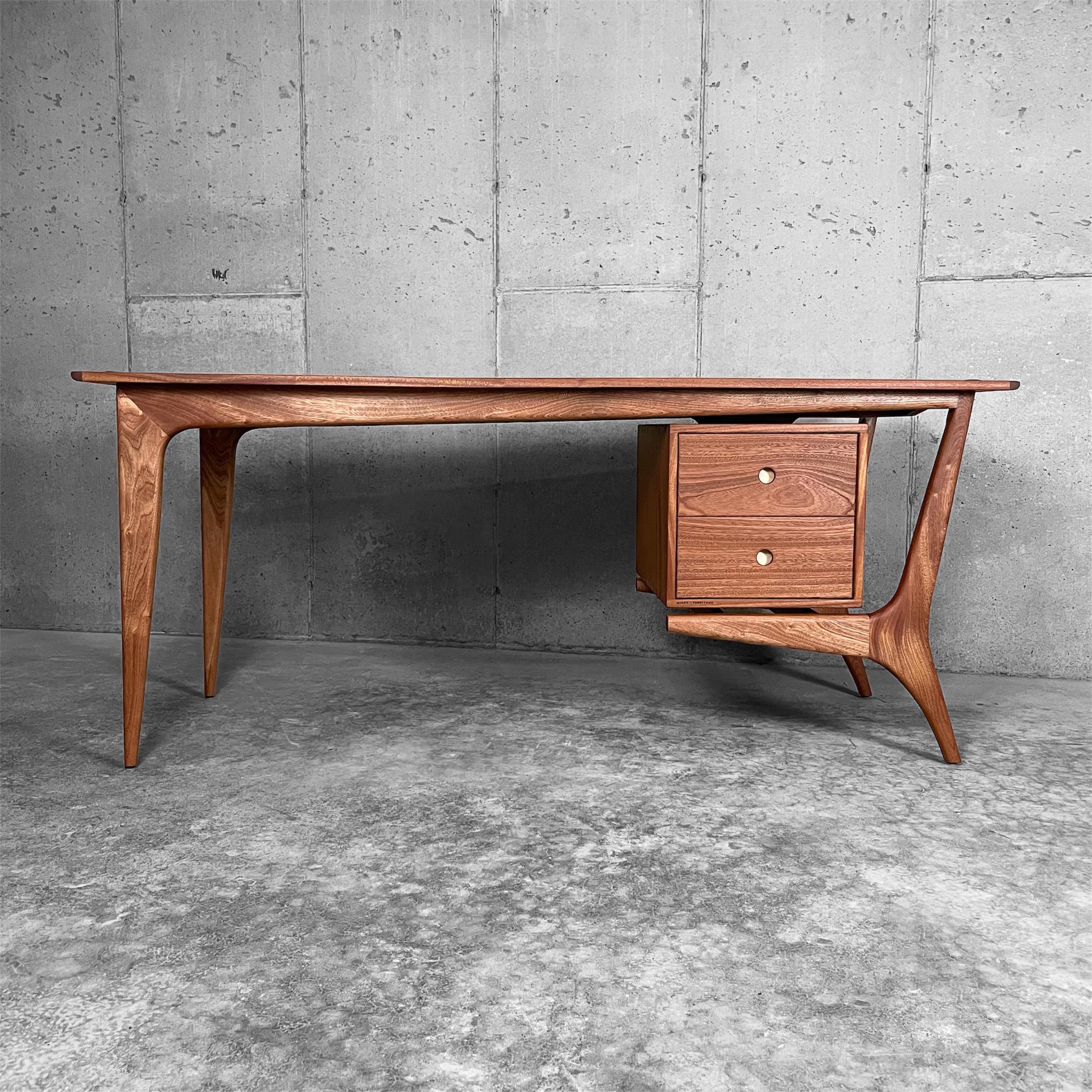 Desk No.1 is a highly detailed and functional writing desk featuring traditional joinery that has been lost in today’s fast built, throw away furniture. Although there have been multiple made, no two are the same and are unique in their own way.