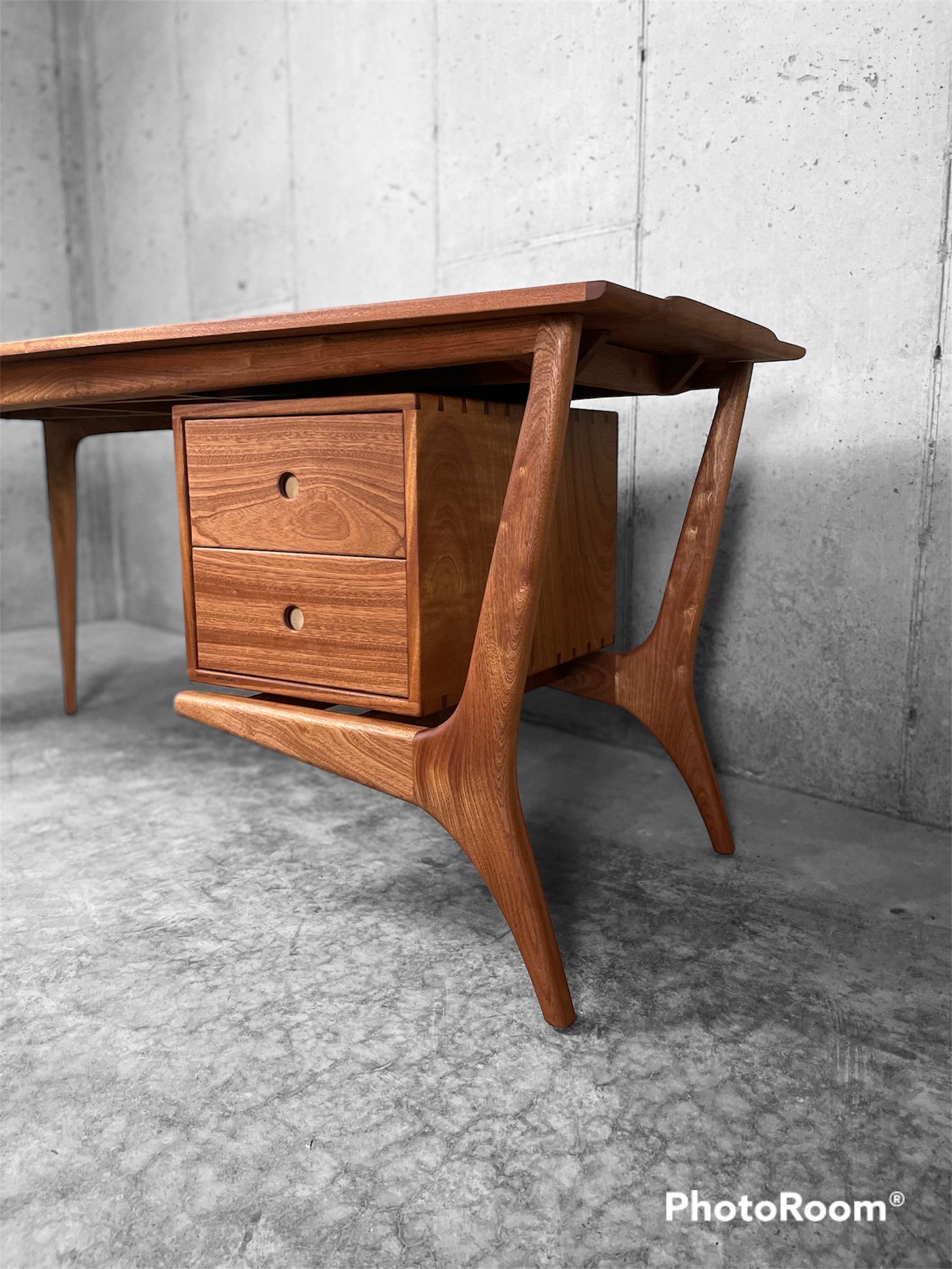 American Sapele Desk No.1 by Kirby Furniture For Sale