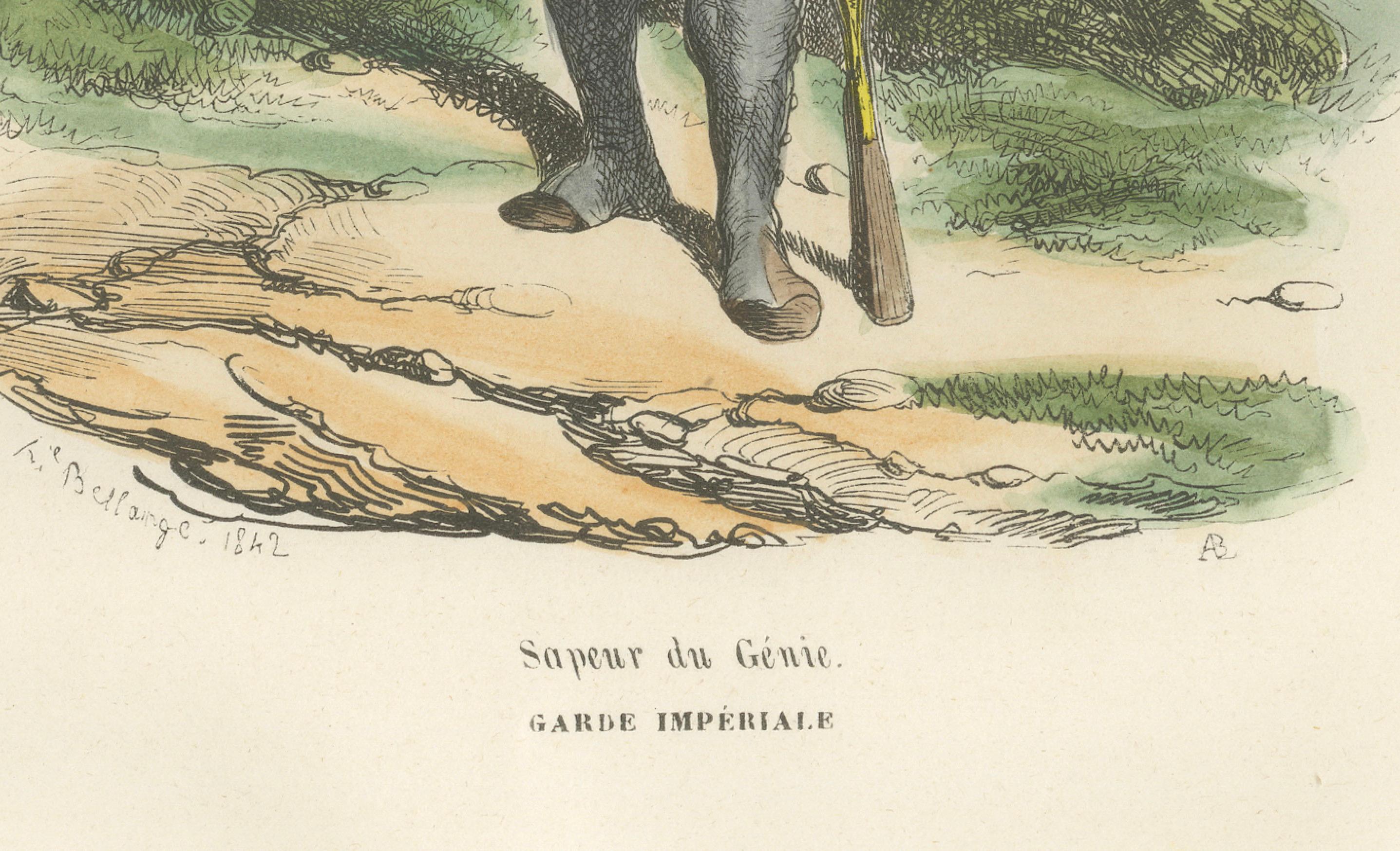 Sapeur du Génie, Garde Impériale – French Military Uniform Print, 1843